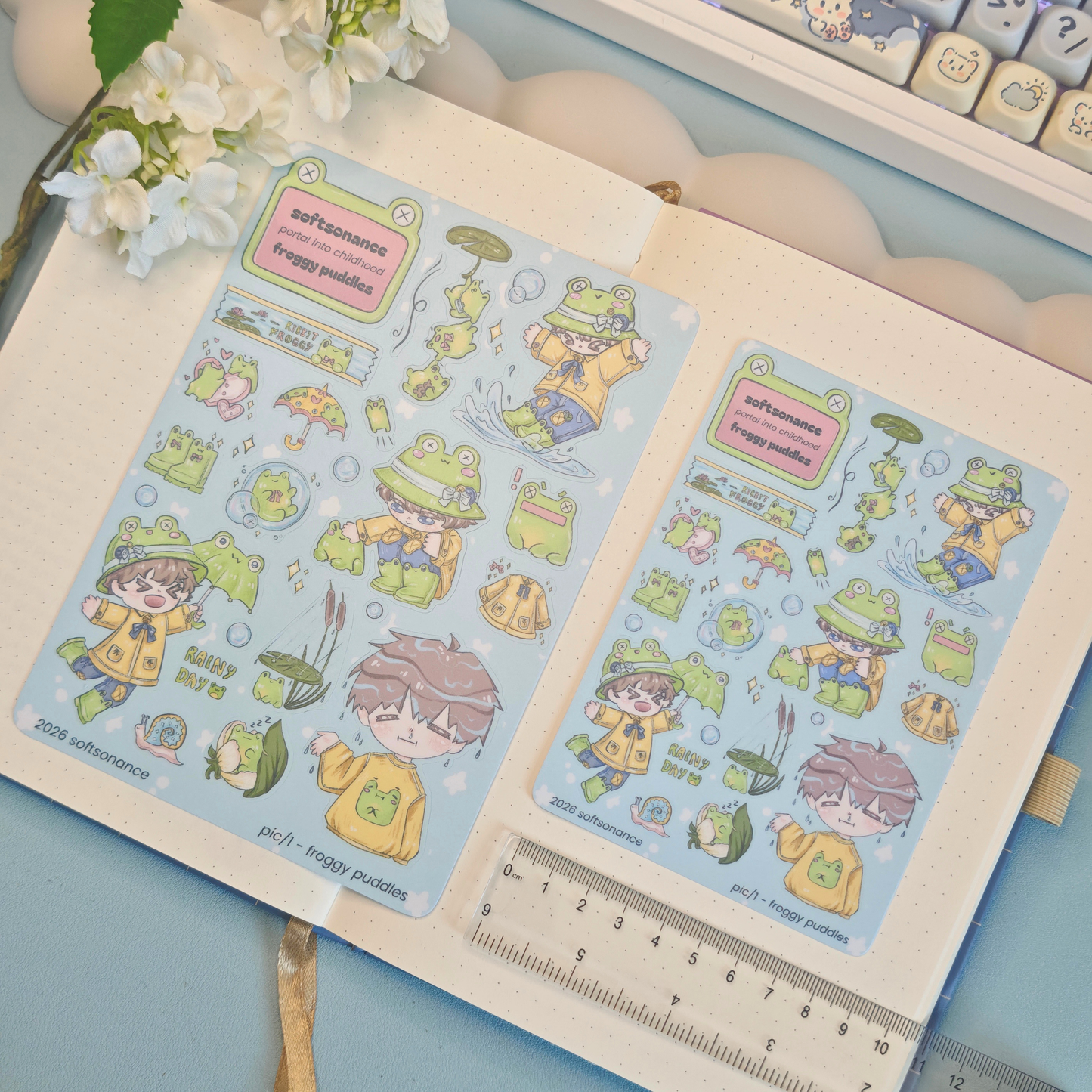 froggy puddles stickersheet - pic/pt1