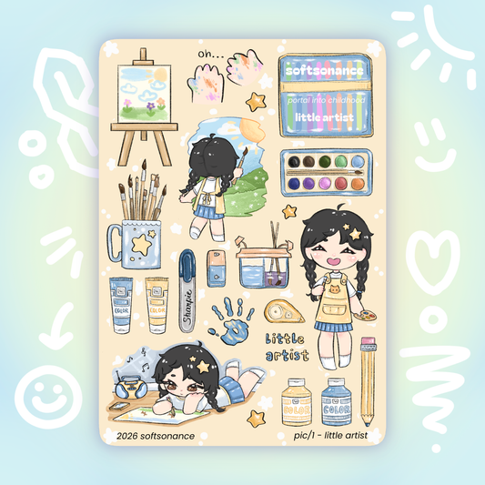 little artist stickersheet - pic/pt1