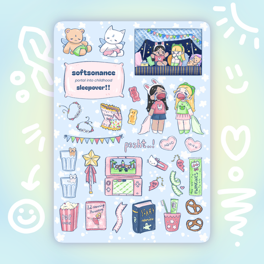 sleepover!! stickersheet - pic/pt1