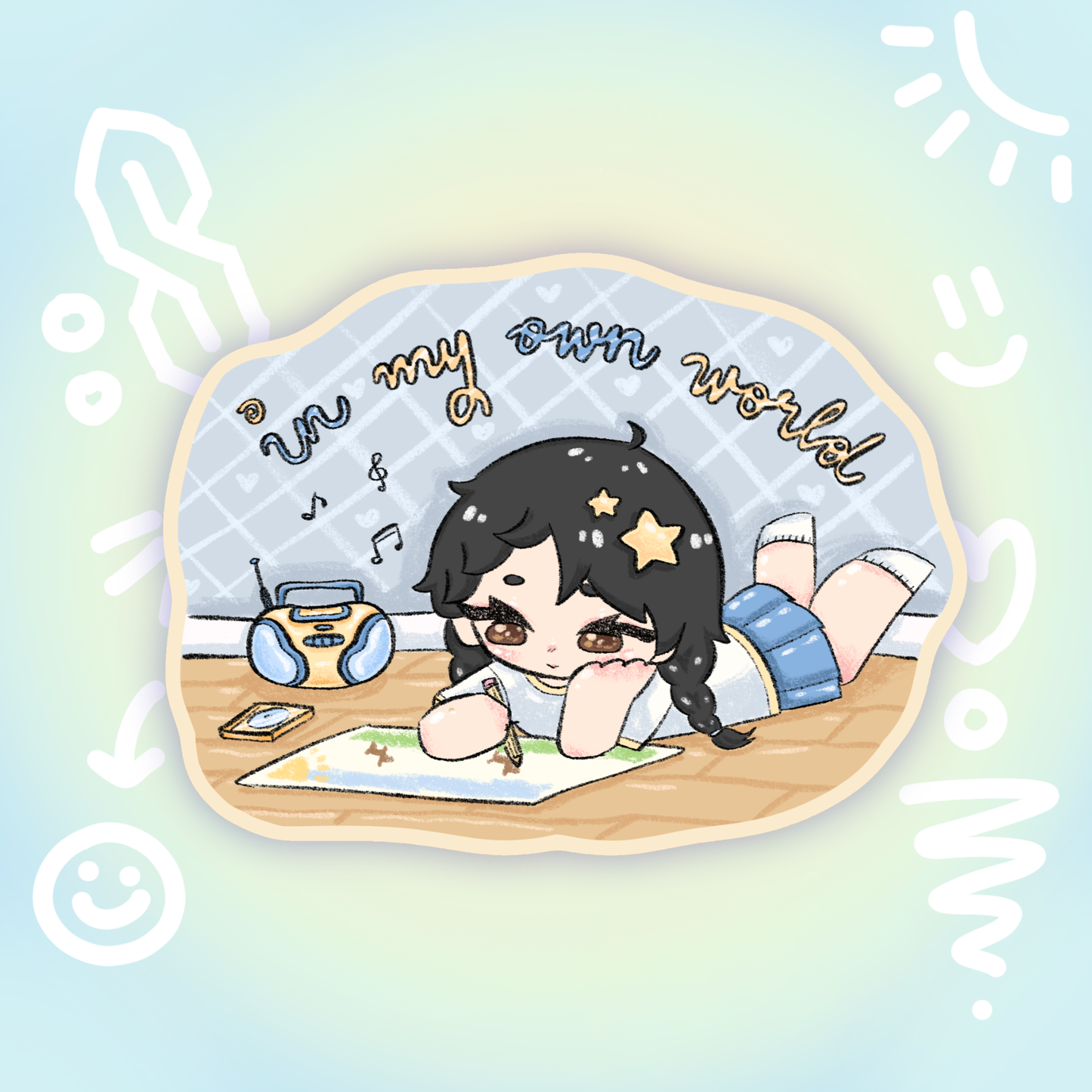 little artist holo stickers - pic/pt1
