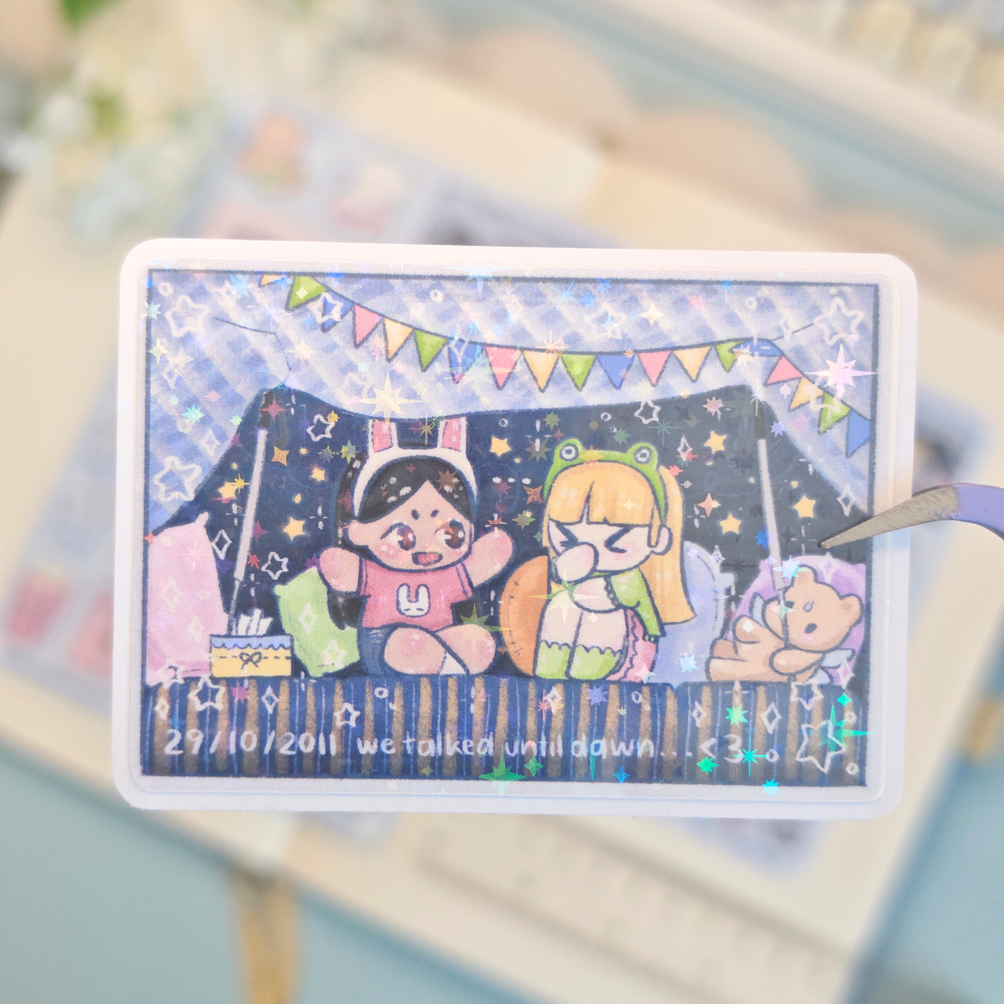 sleepover!! holo stickers - pic/pt1