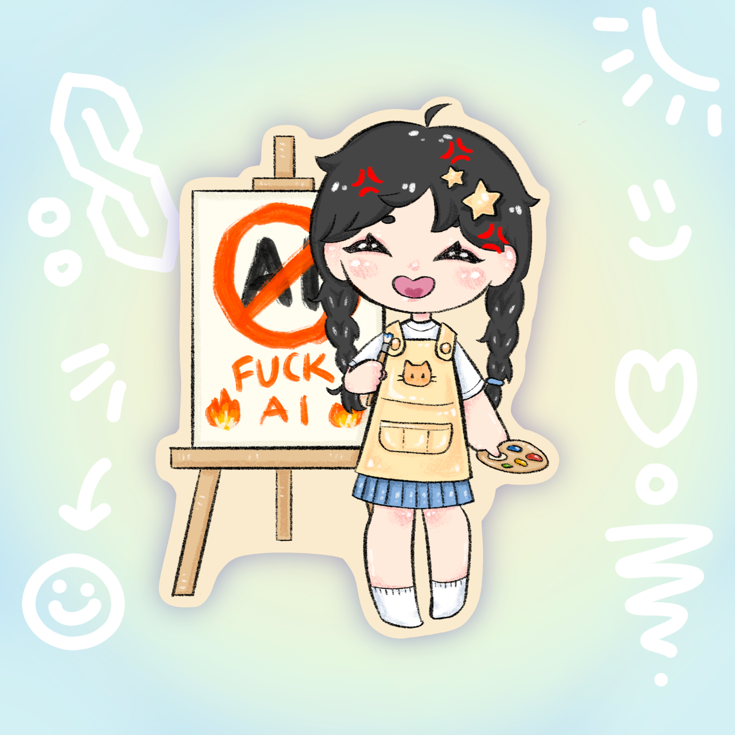 little artist holo stickers - pic/pt1