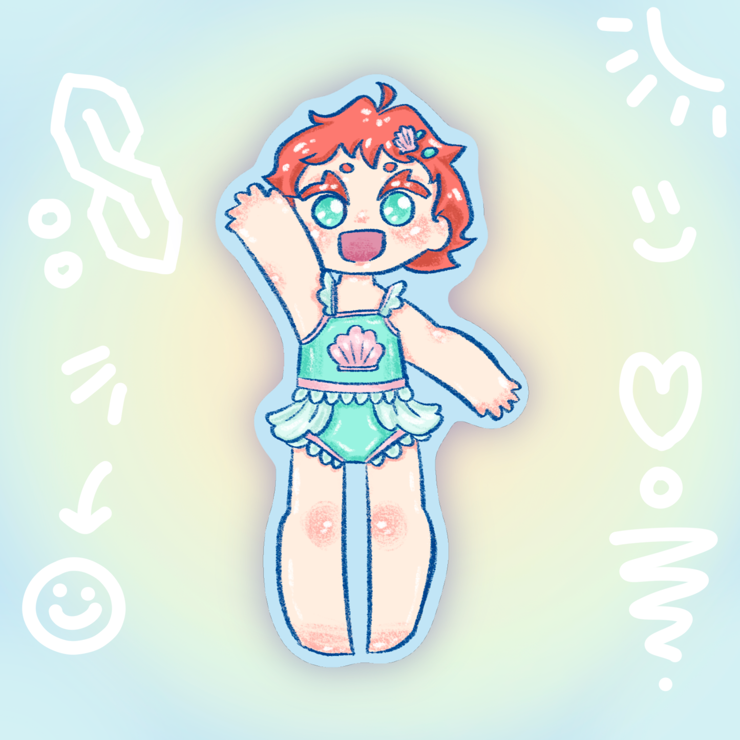 beach day holo stickers - pic/pt1