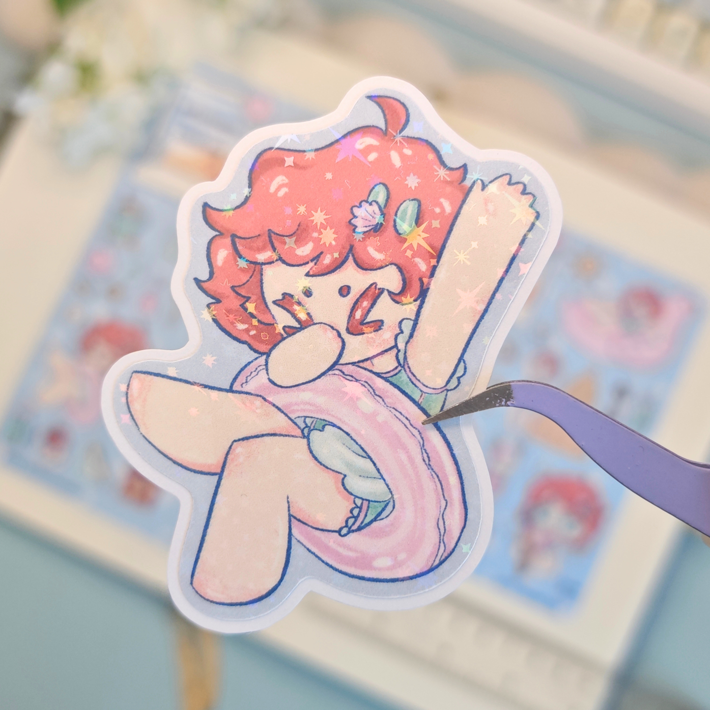 beach day holo stickers - pic/pt1