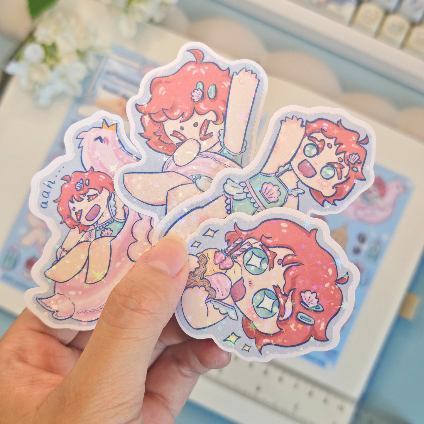 beach day holo stickers - pic/pt1