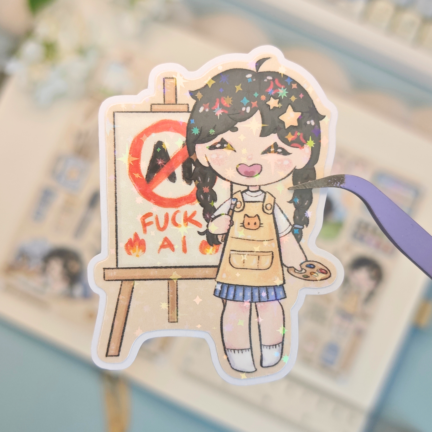 little artist holo stickers - pic/pt1