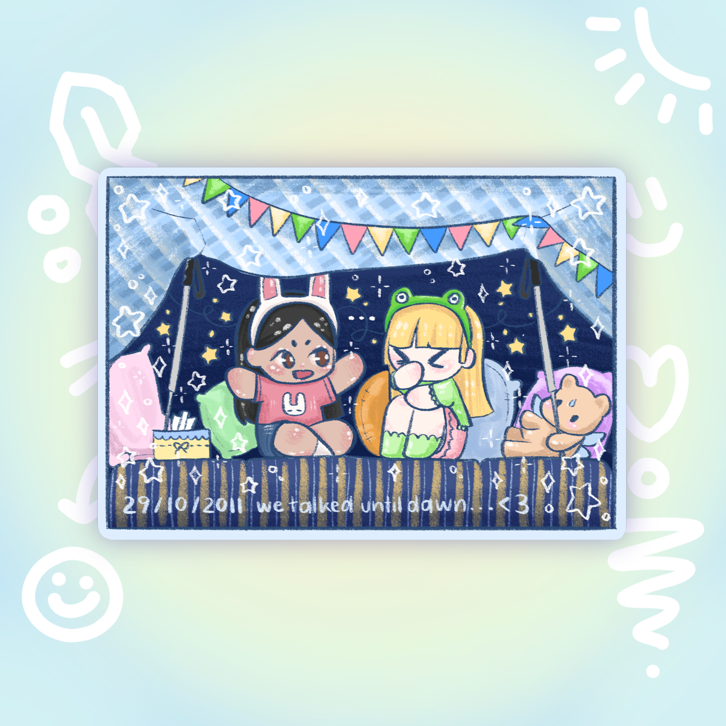sleepover!! holo stickers - pic/pt1