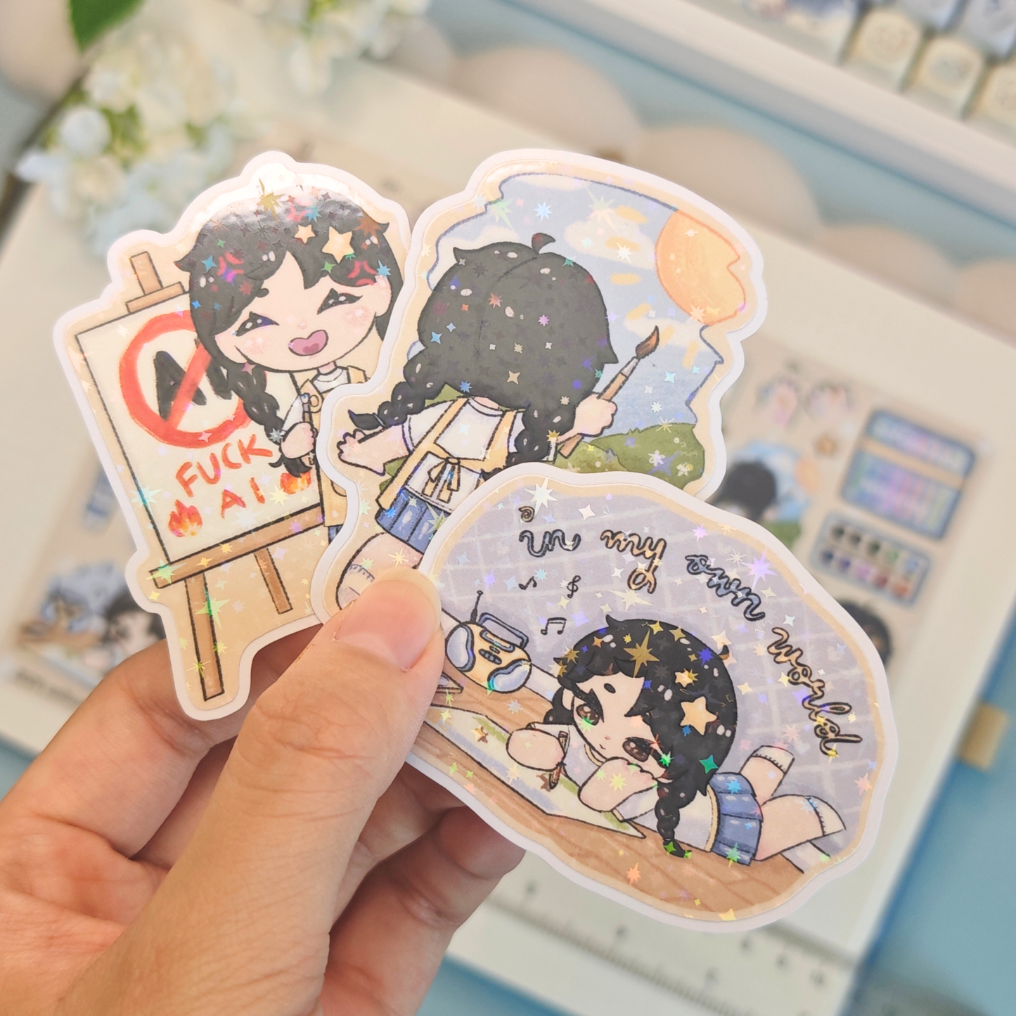 little artist holo stickers - pic/pt1