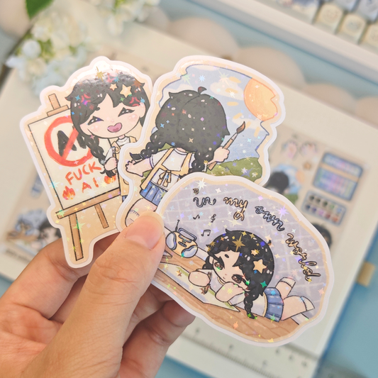 little artist holo stickers - pic/pt1
