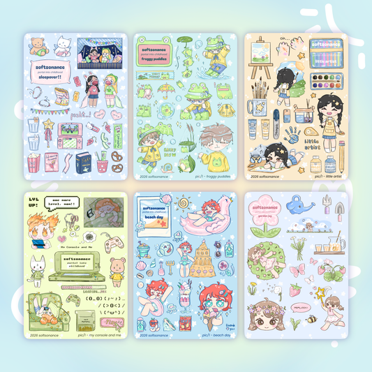 BUNDLE portals into childhood stickersheets - pic/pt1 (-25%)
